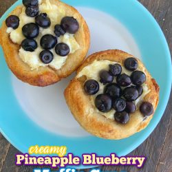 Pineapple Blueberry Muffin Cups