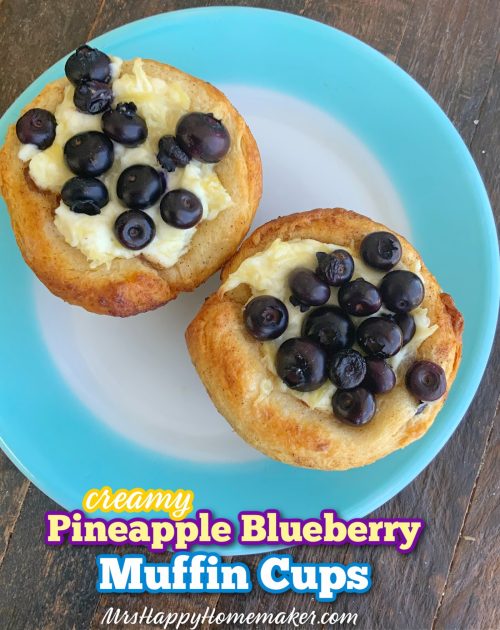 Pineapple Blueberry Muffin Cups
