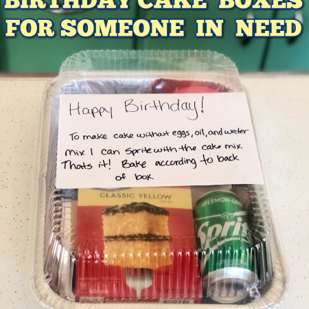 Birthday cake box for the needy