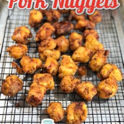 Country Fried Pork Nuggets on a wire rack