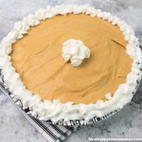 Gingerbread pie on a marble counter top