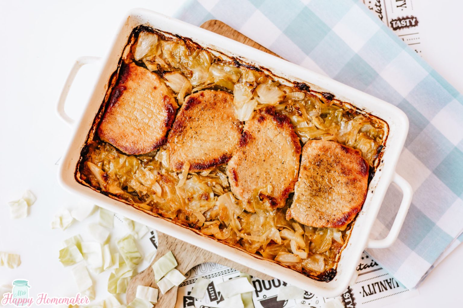Easy Baked Pork Chops and Cabbage (Grandma's Recipe)