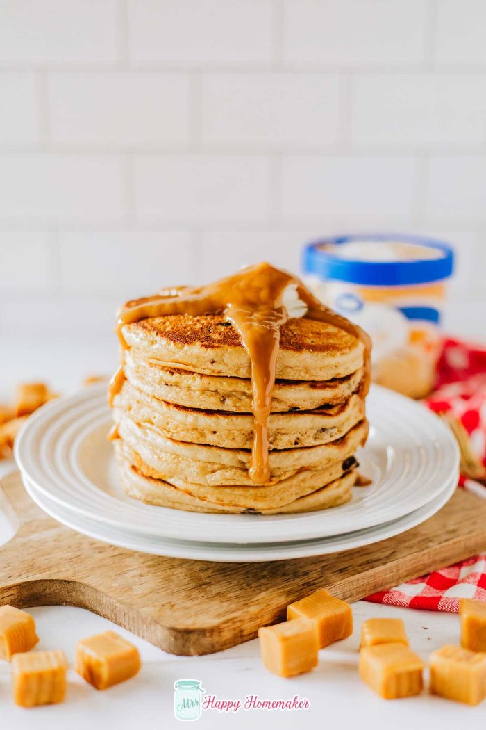 Decadent Salted Caramel Pancakes Made With Icecream 