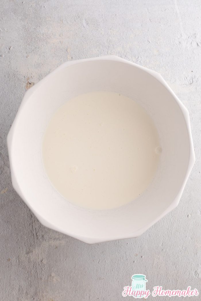 cream mixture in a bowl 