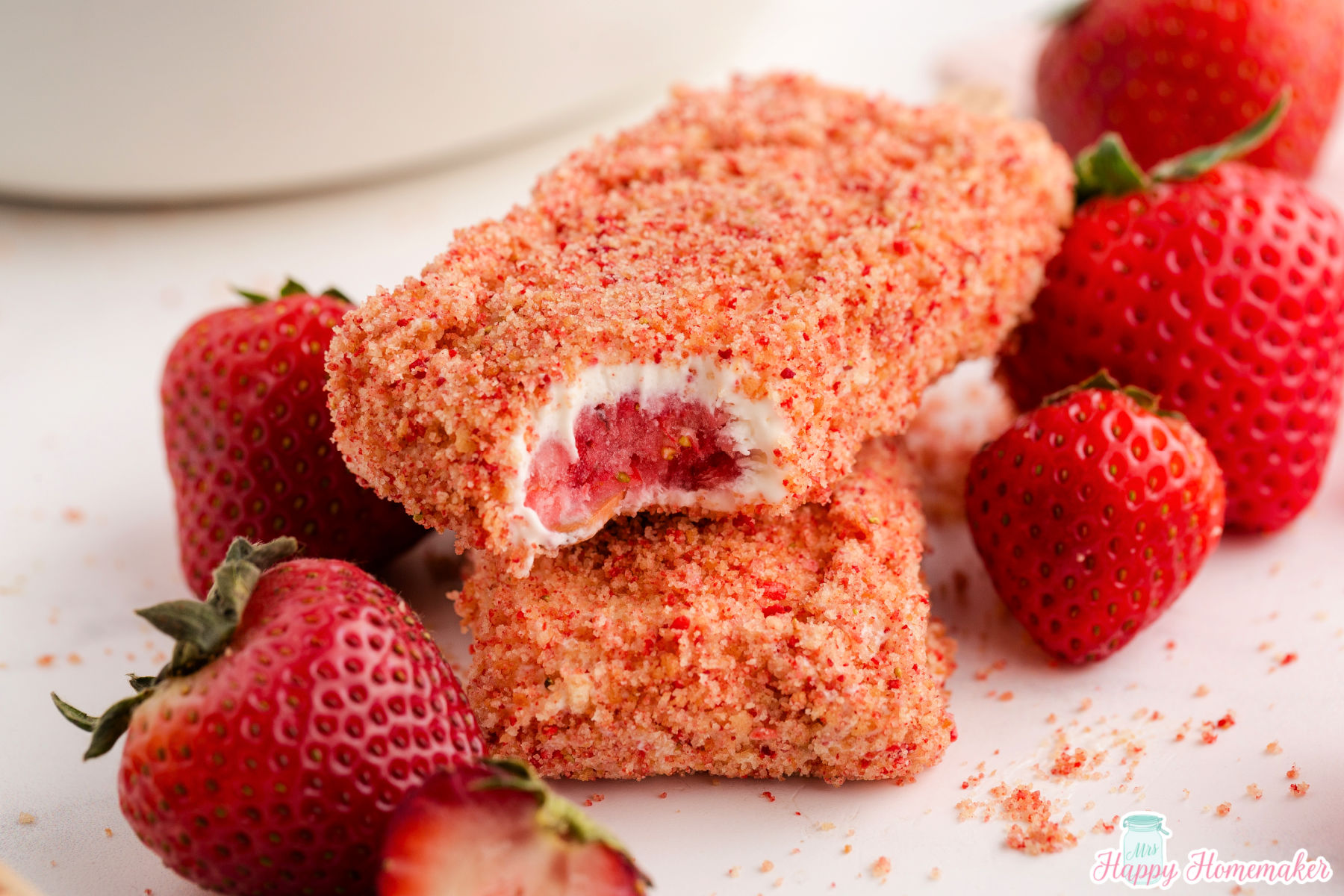 Strawberry Shortcake Ice Cream Bars