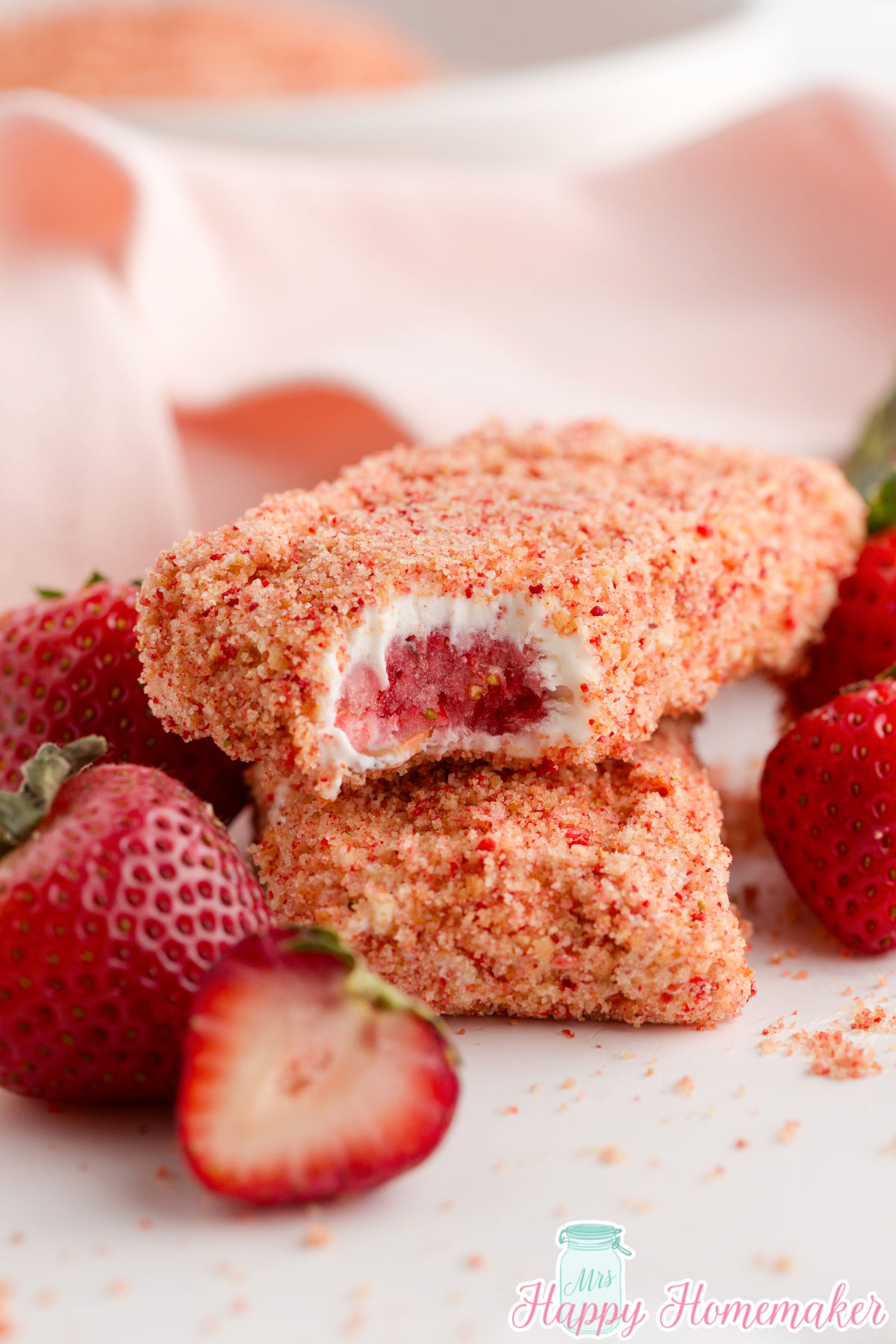 Strawberry Shortcake Ice Cream Bars