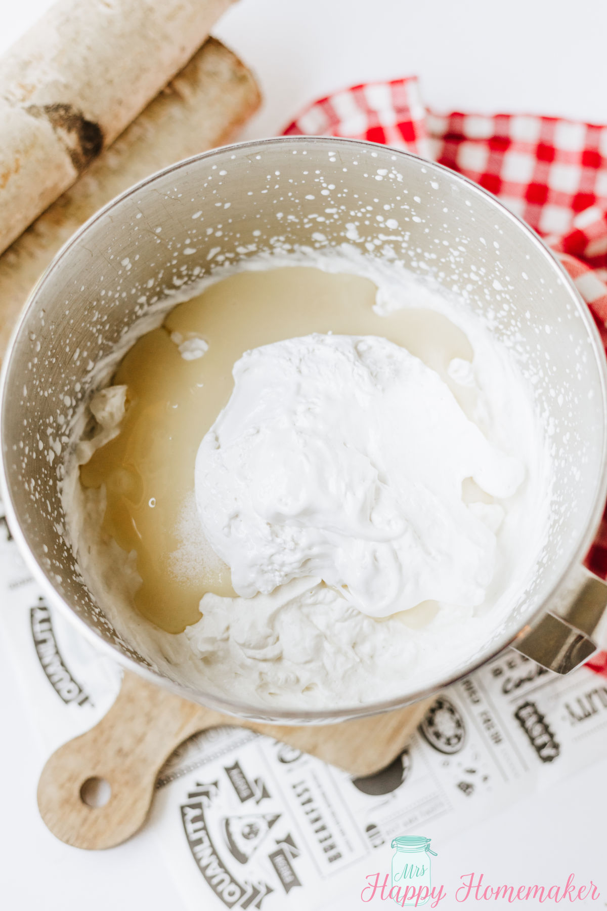 smores ice cream being made in a bowl