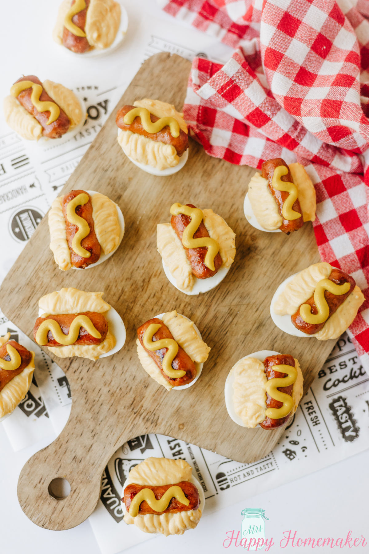 Hot Dog Deviled Eggs