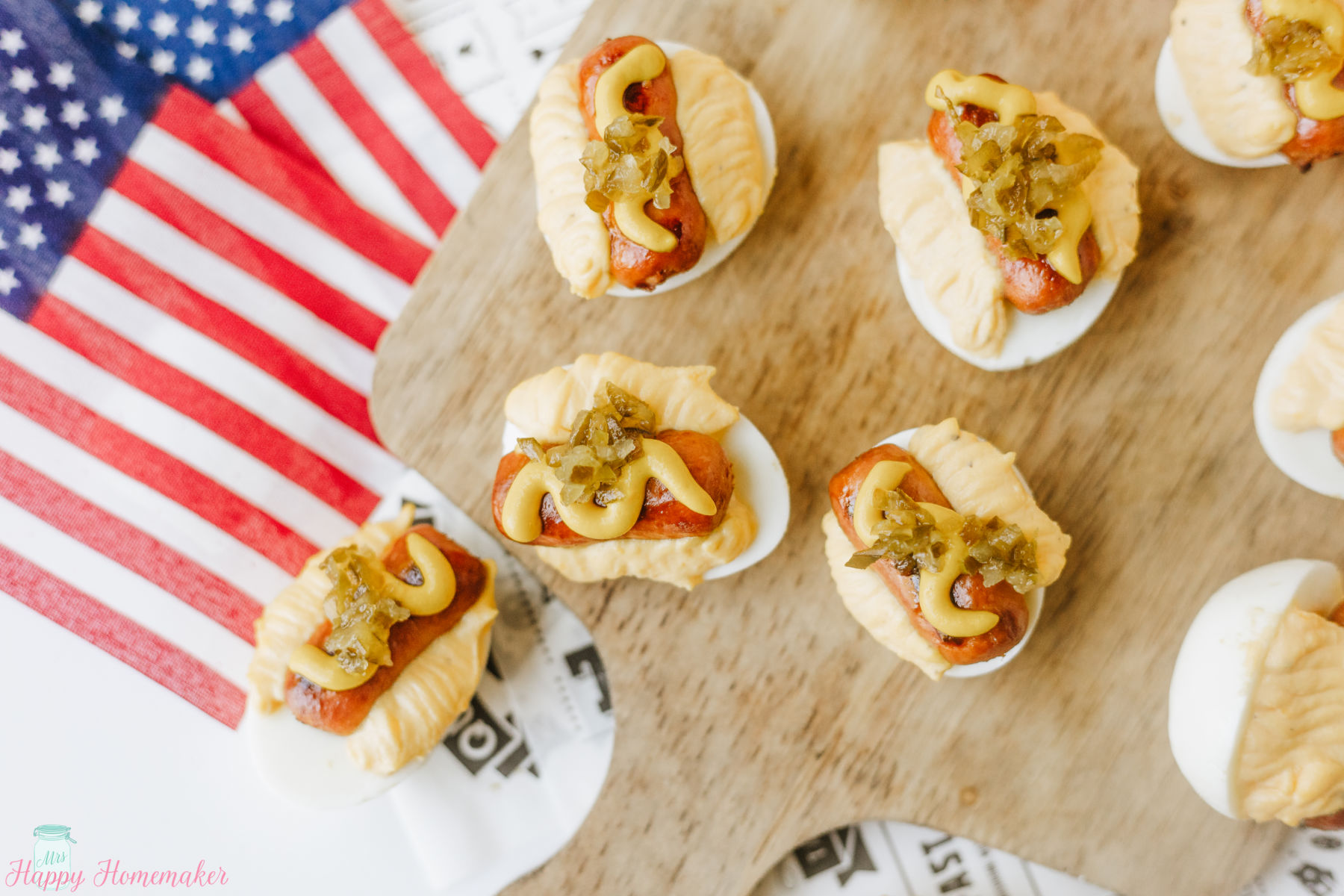 Hot Dog Deviled Eggs