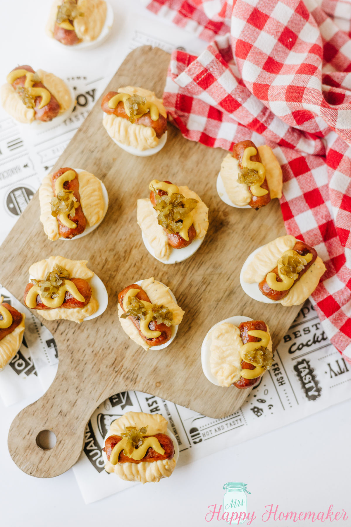 Hot Dog Deviled Eggs