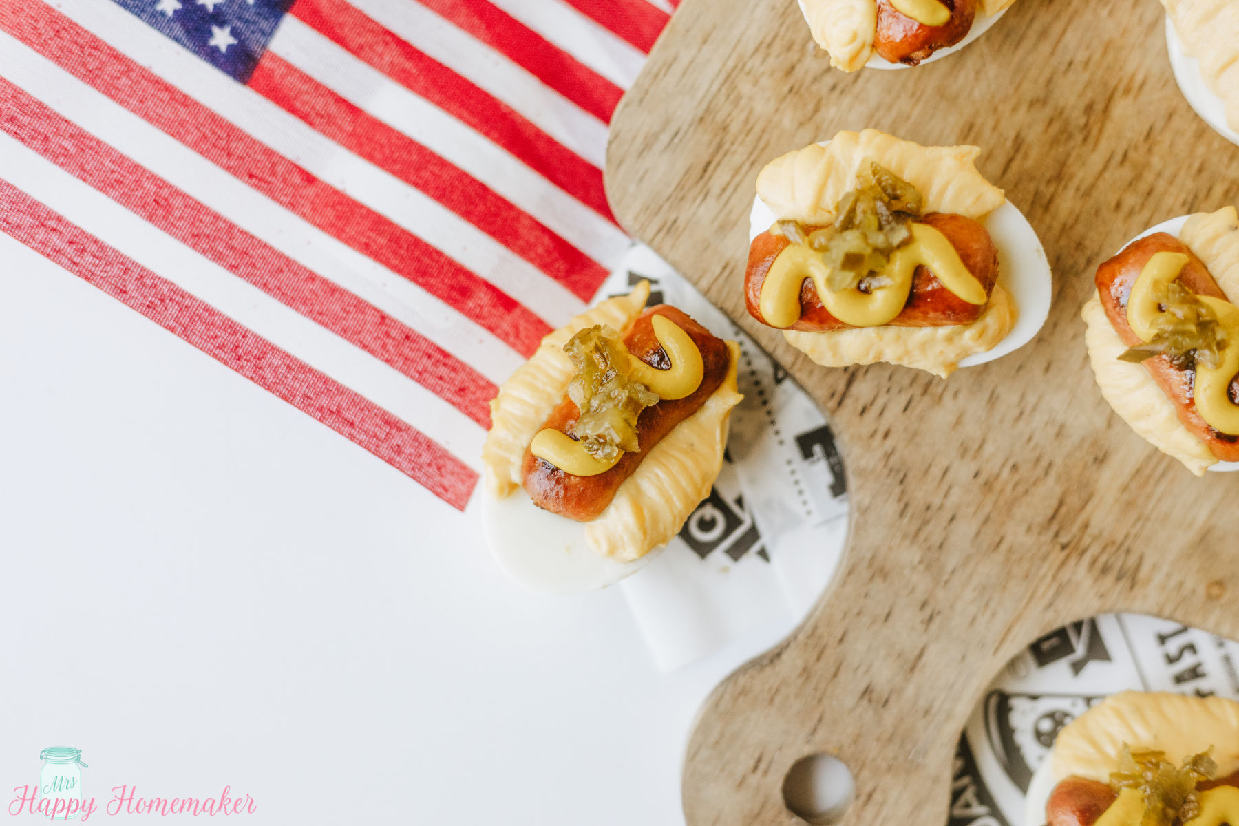 Hot Dog Deviled Eggs