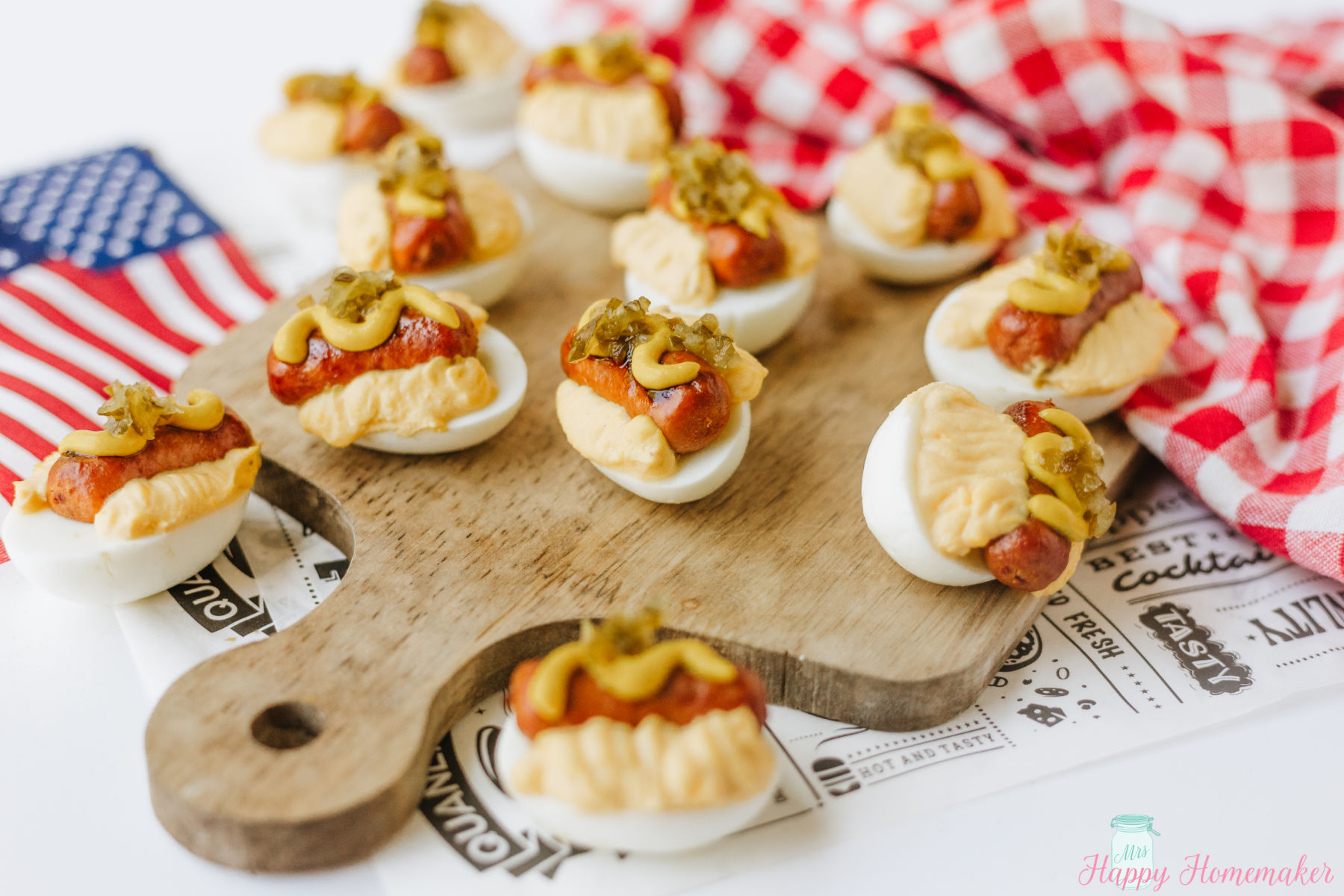 Hot Dog Deviled Eggs