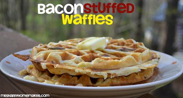 brown sugar bacon stuffed waffles