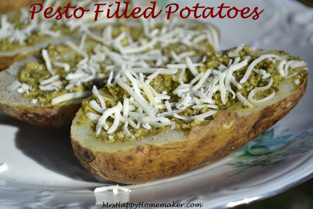 pesto filled potatoes (secret recipe club)