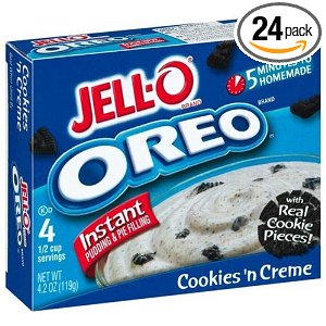 jell-o cookies & cream pudding mix – $.49/box on amazon