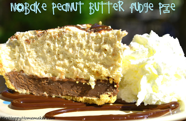 no-bake peanut butter fudge pie