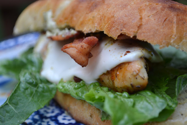 secret recipe club – pan seared chicken sandwiches w/ pesto mayonnaise