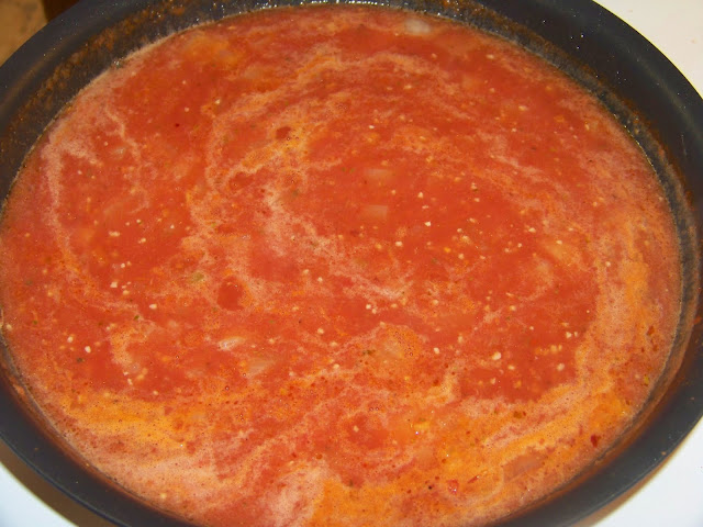 red sauce in a skillet